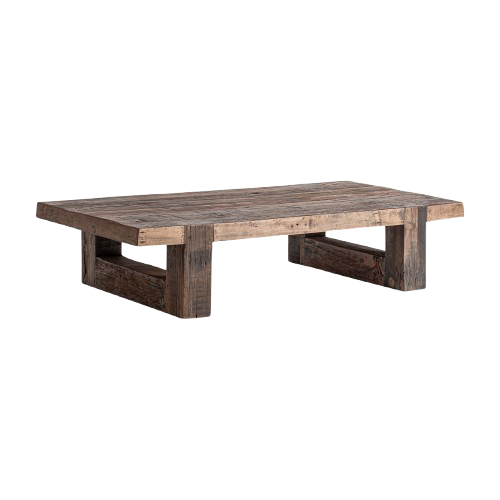 Mesa de centro de madera recuperada