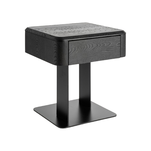 MESITA DE NOCHE NEGRA