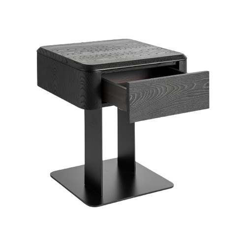 MESITA DE NOCHE NEGRA