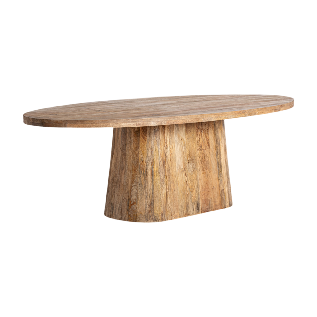 MESA COMEDOR MADERA DE MANGO OVALADA 250CM.