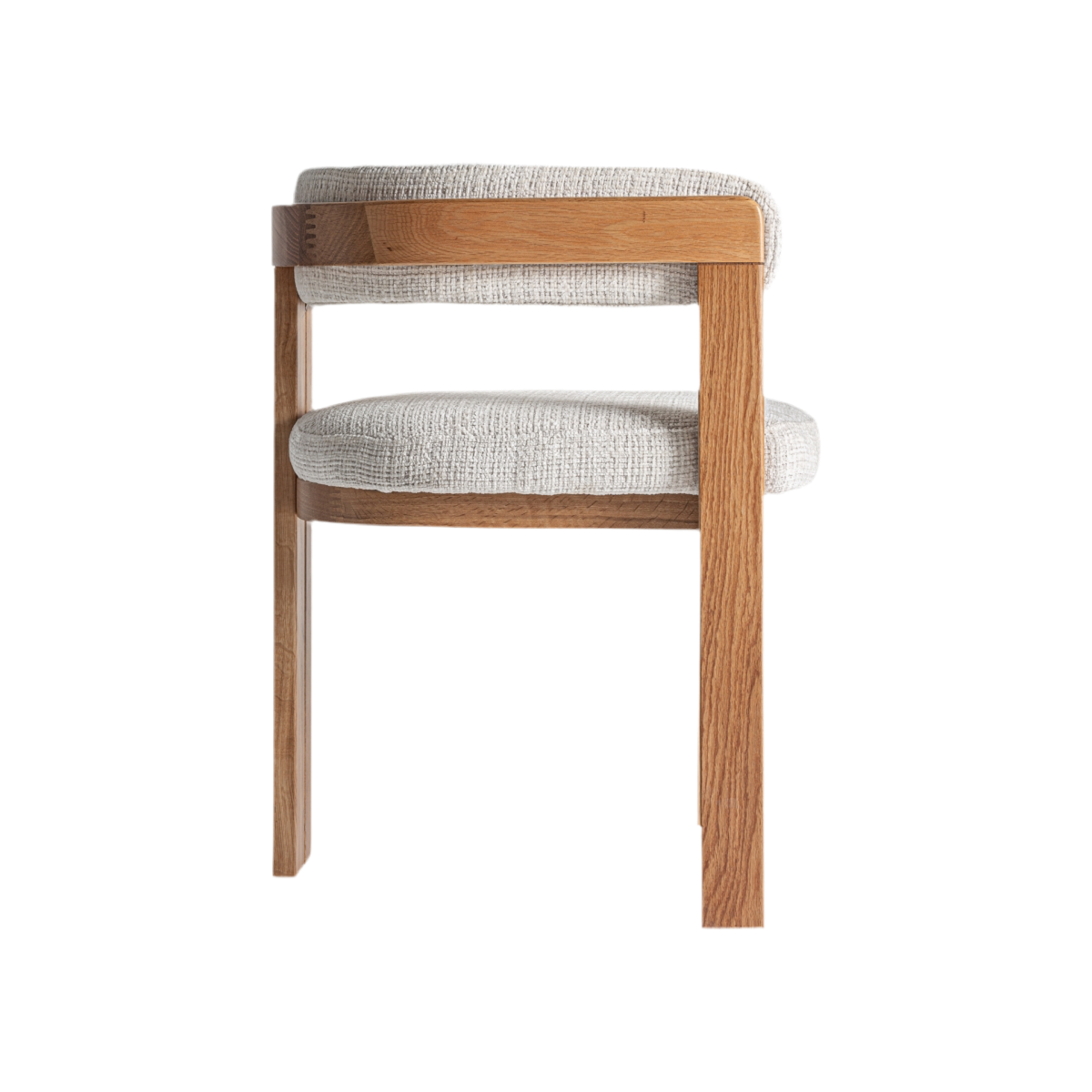 SILLA con reposabrazos madera de roble / tejido