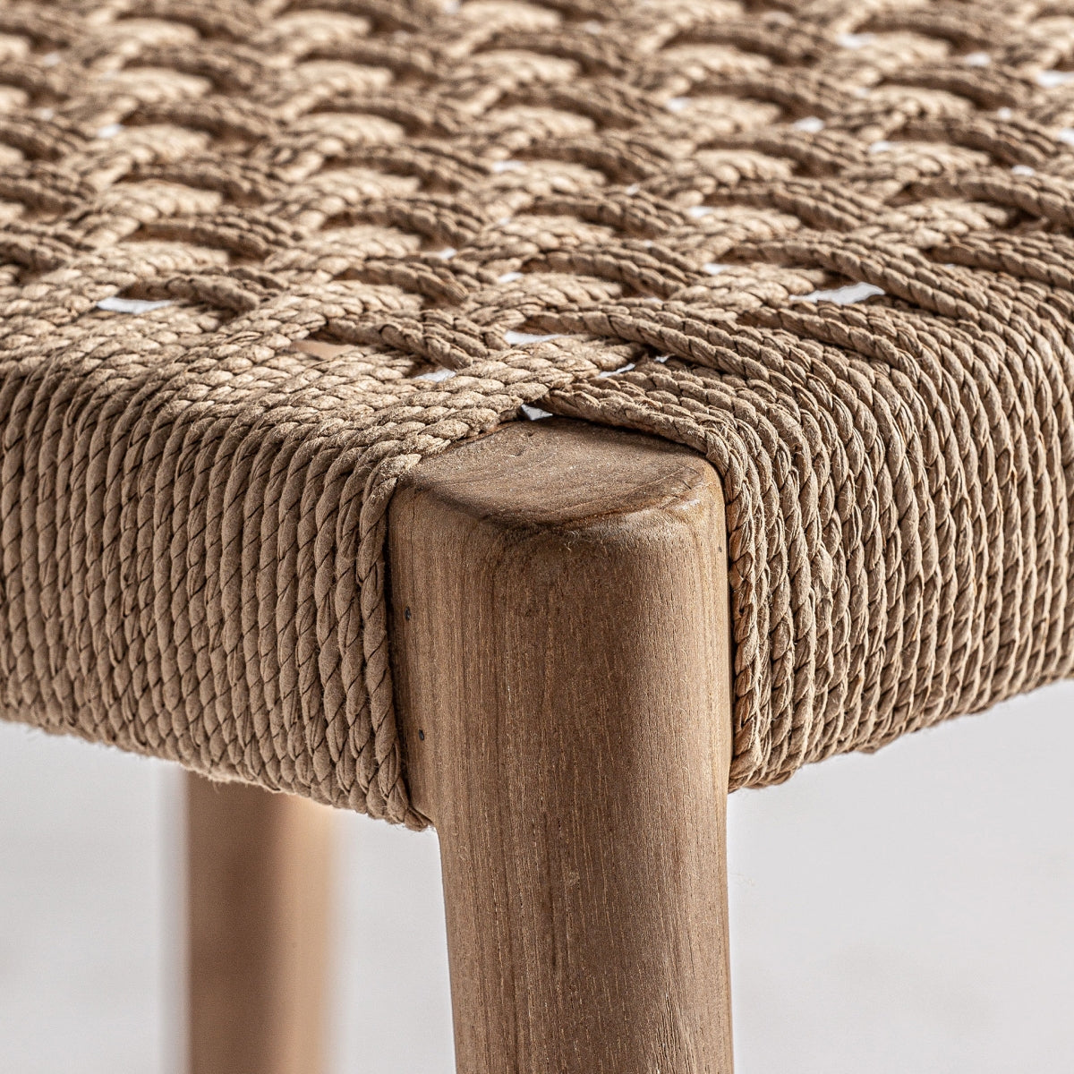 SILLA madera de teca / fibra natural