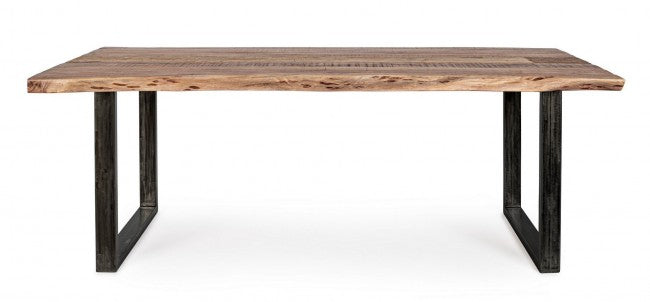 Mesa comedor madera de acacia / acero 220cm