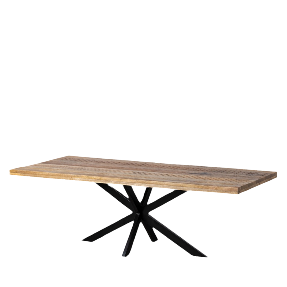 MESA COMEDOR MADERA DE MANGO / HIERRO 240CM