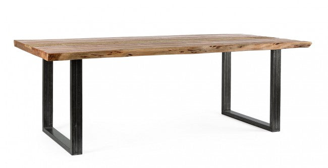 Mesa comedor madera de acacia / acero 220cm