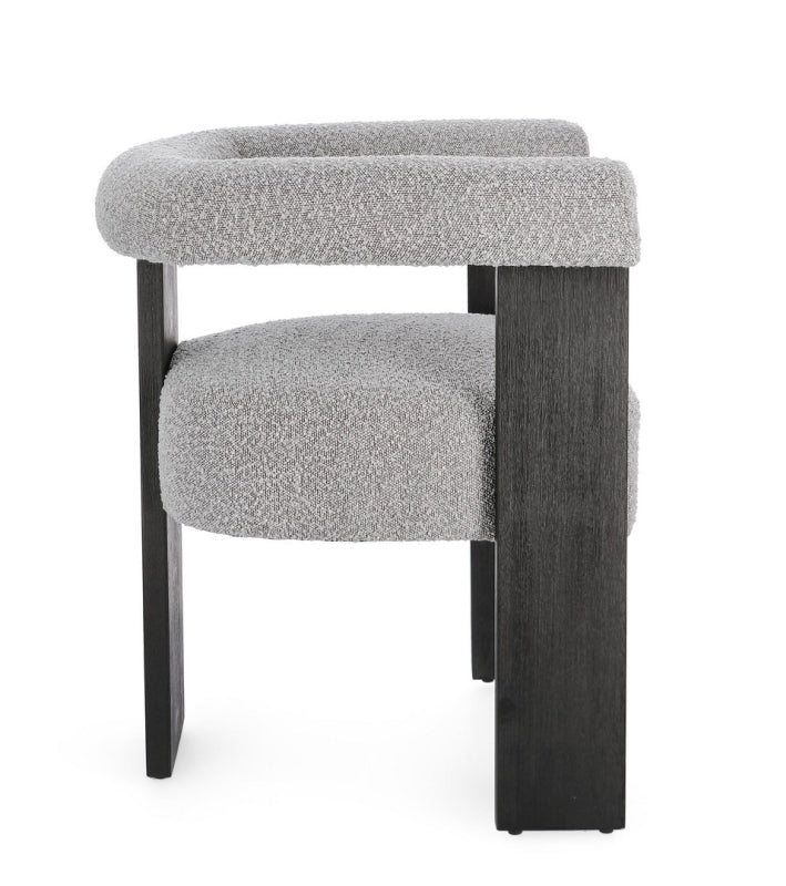 SILLA TEJIDO BOUCLÉ / RUBBERWOOD