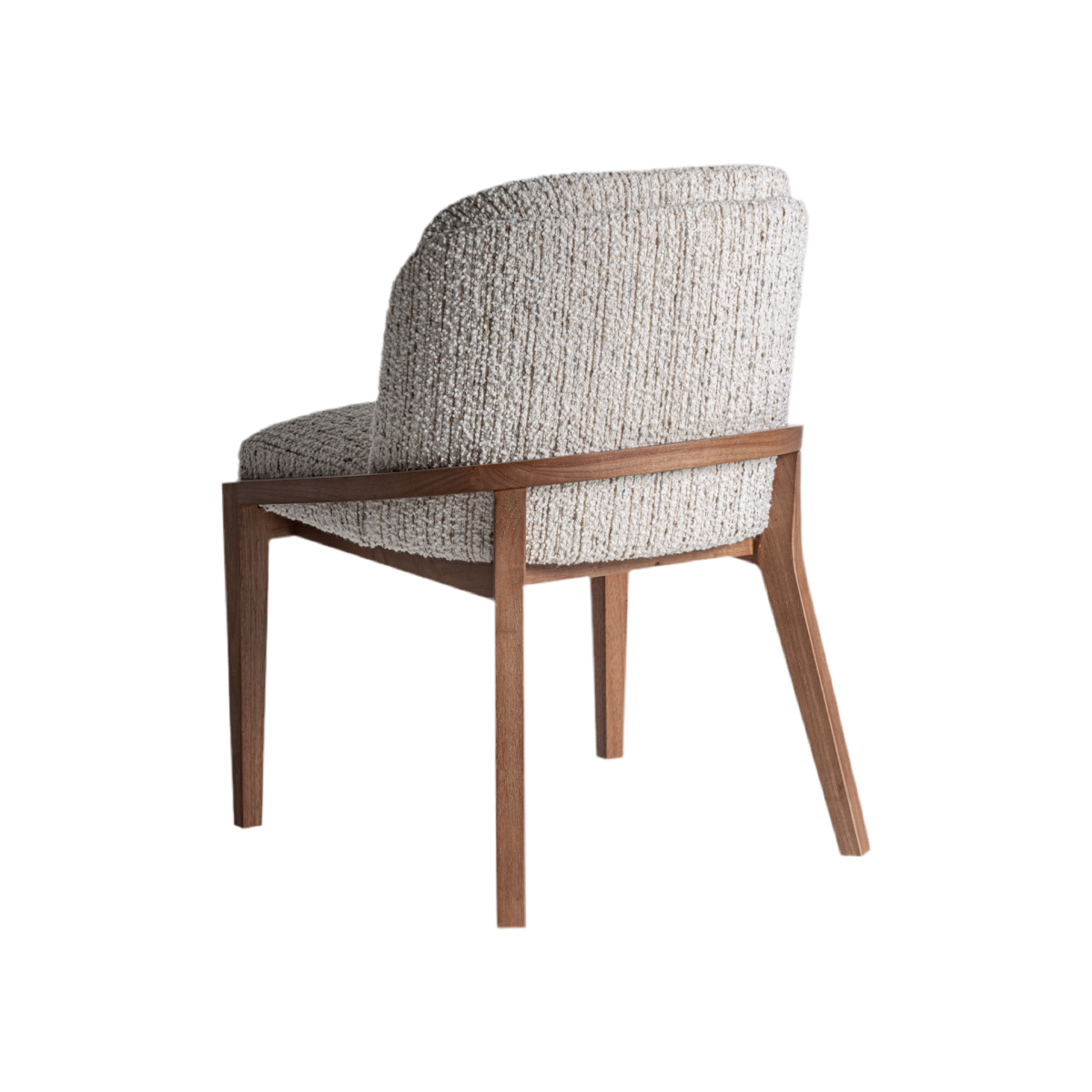 SILLA tejido bouclé / madera de caucho