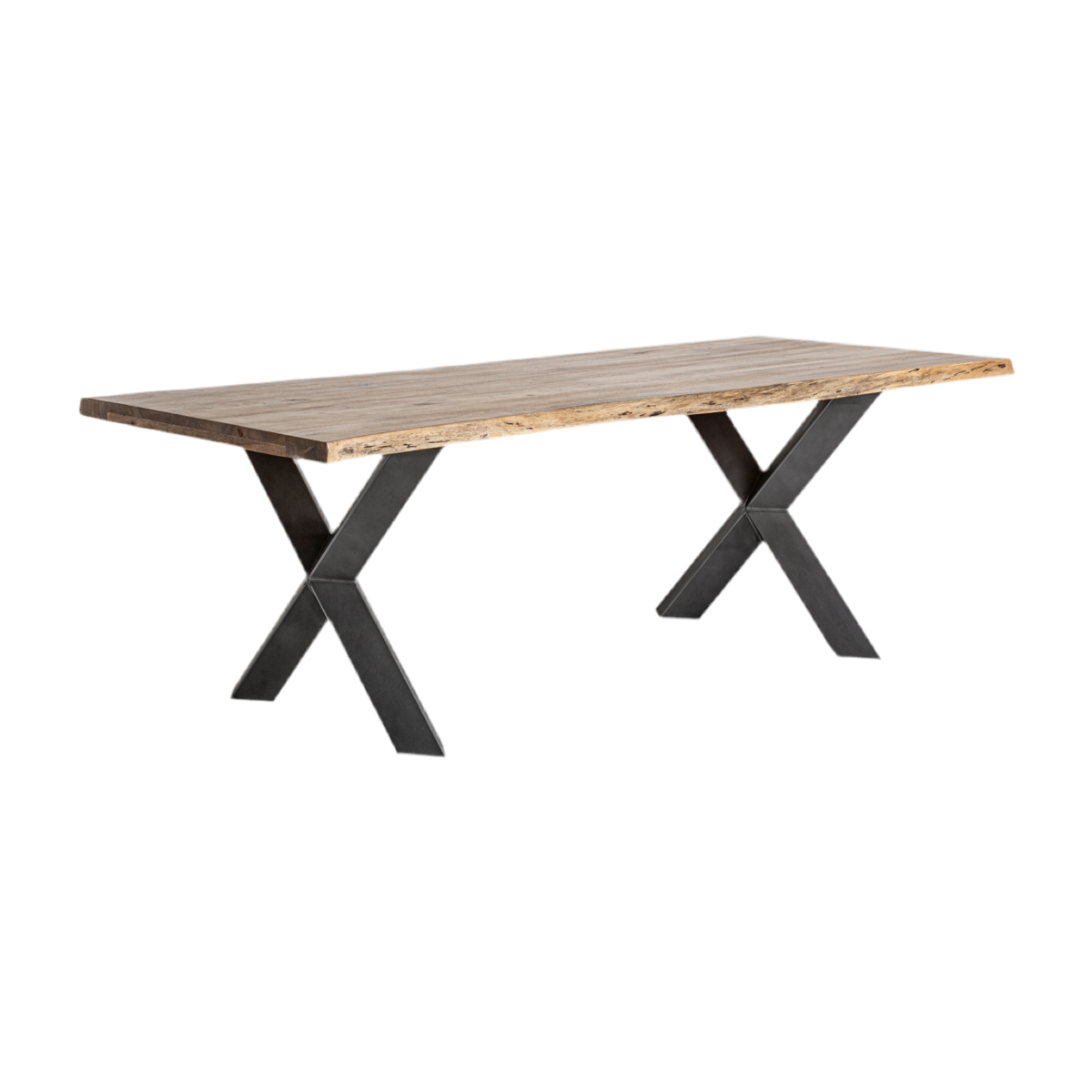 MESA COMEDOR MADERA DE ACACIA / HIERRO 220CM.