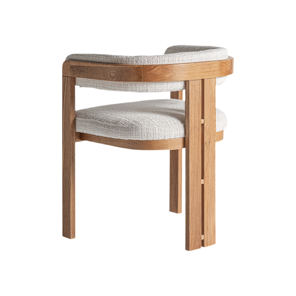 SILLA con reposabrazos madera de roble / tejido