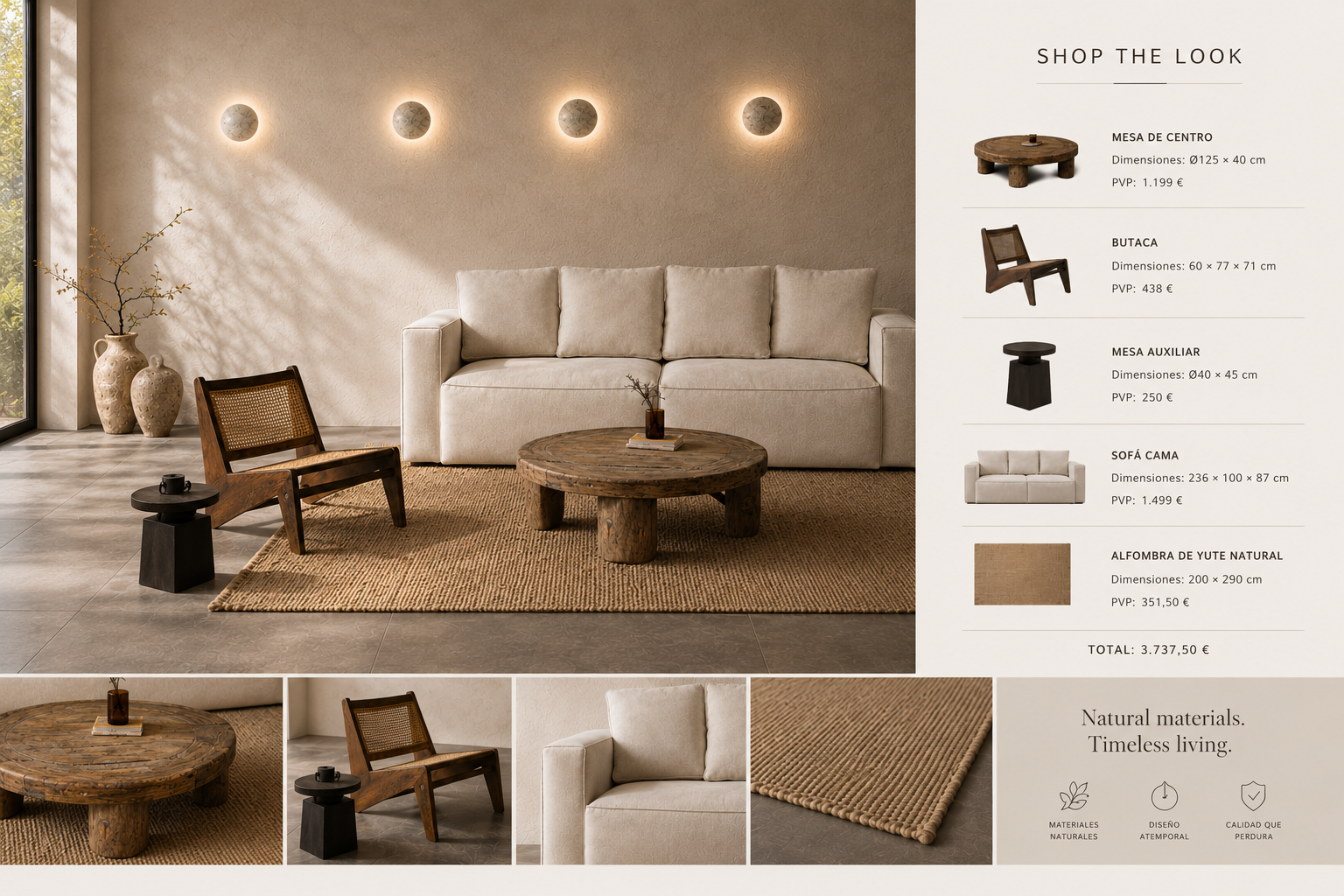 Salón Wabi - Ambiente completo