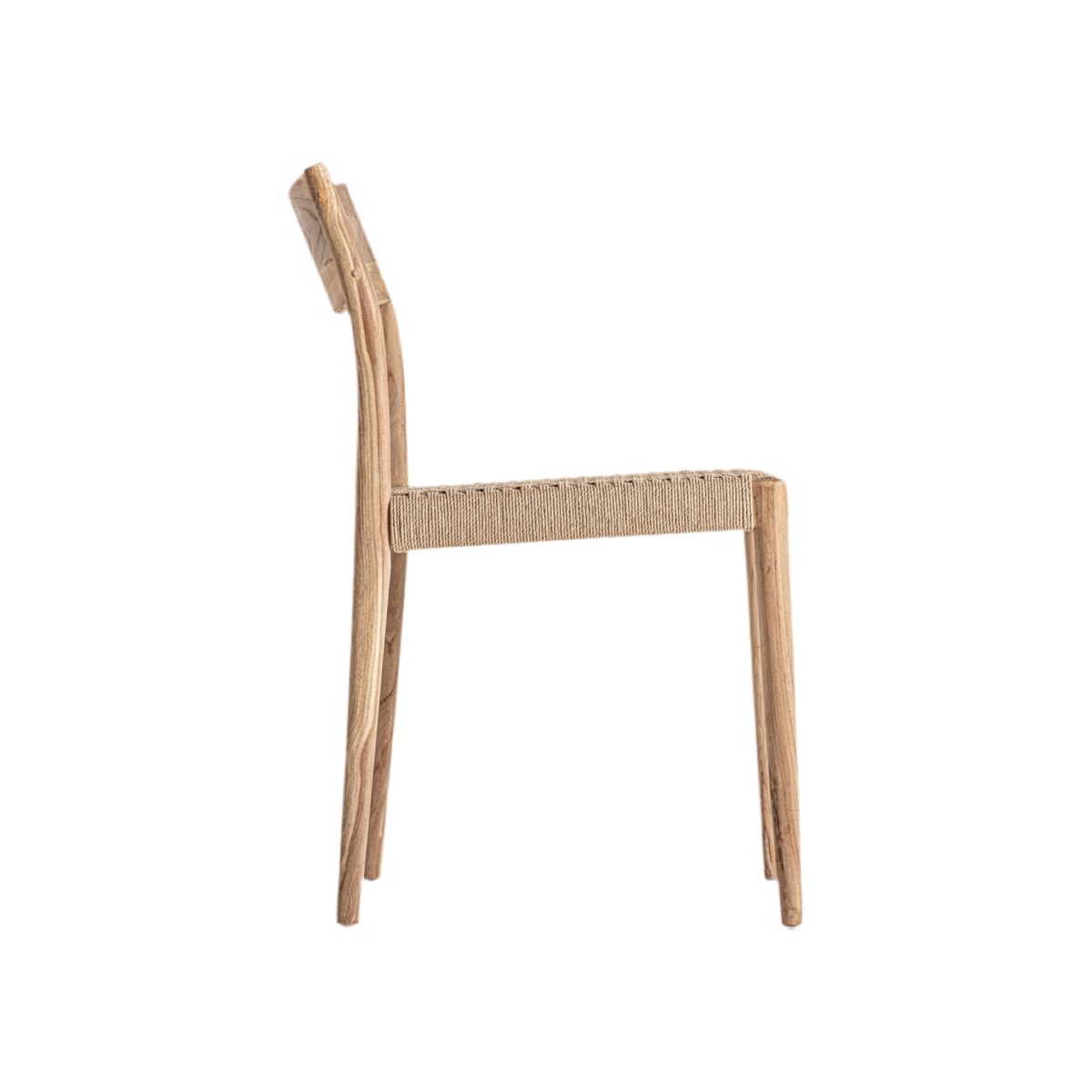 SILLA madera de teca / fibra natural