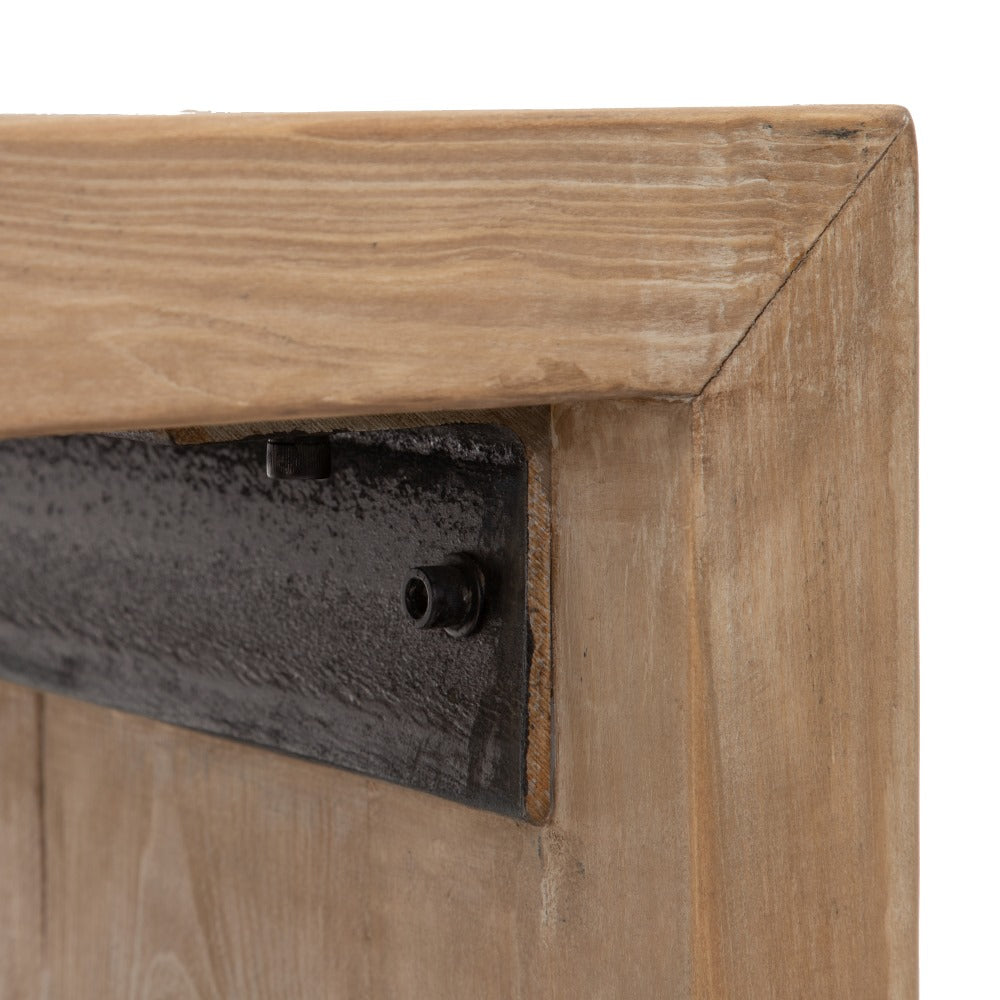 Mesa de comedor de madera de pino natural