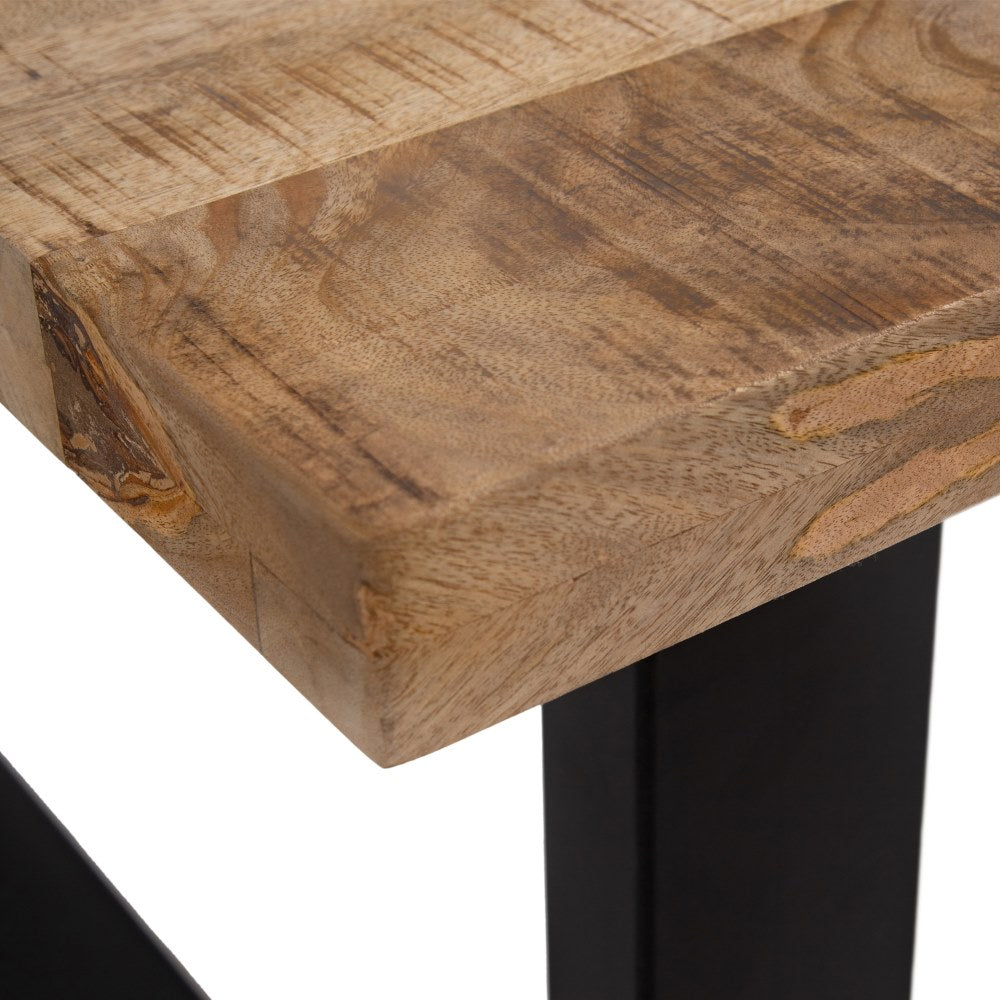 MESA COMEDOR NATURAL-NEGRO