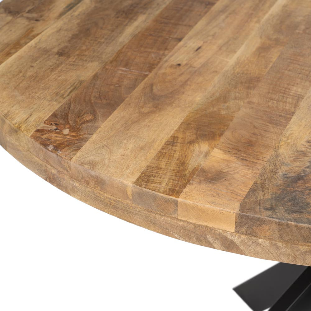 MESA COMEDOR MADERA DE MANGO / HIERRO 140CM