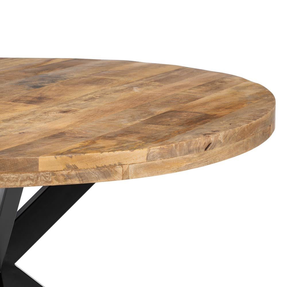 MESA COMEDOR MADERA DE MANGO / HIERRO 140CM