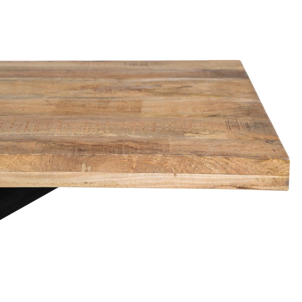 MESA COMEDOR MADERA DE MANGO / HIERRO 180CM