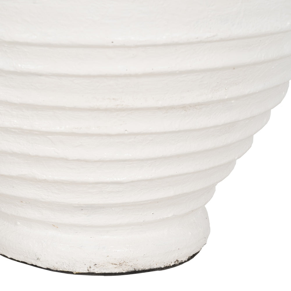 Ánfora blanca de fibra de cemento
