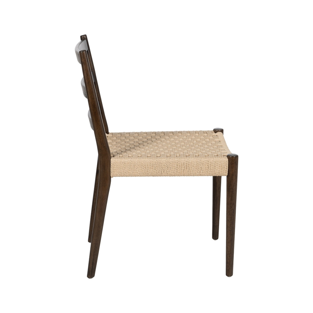 SILLA MADERA DE CAUCHO / FIBRA