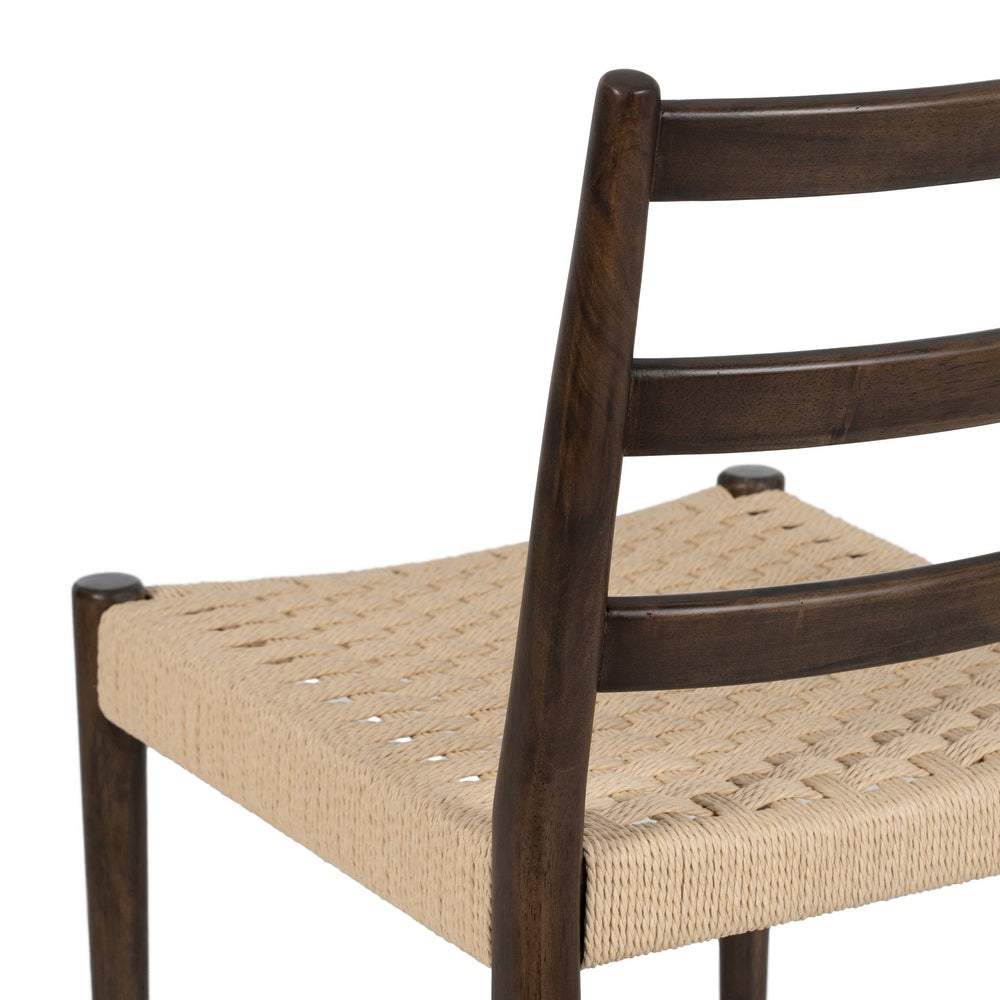 SILLA MADERA DE CAUCHO / FIBRA