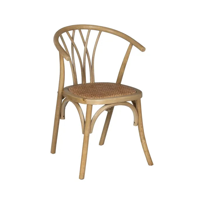 SILLA MADERA DE OLMO-RATÁN