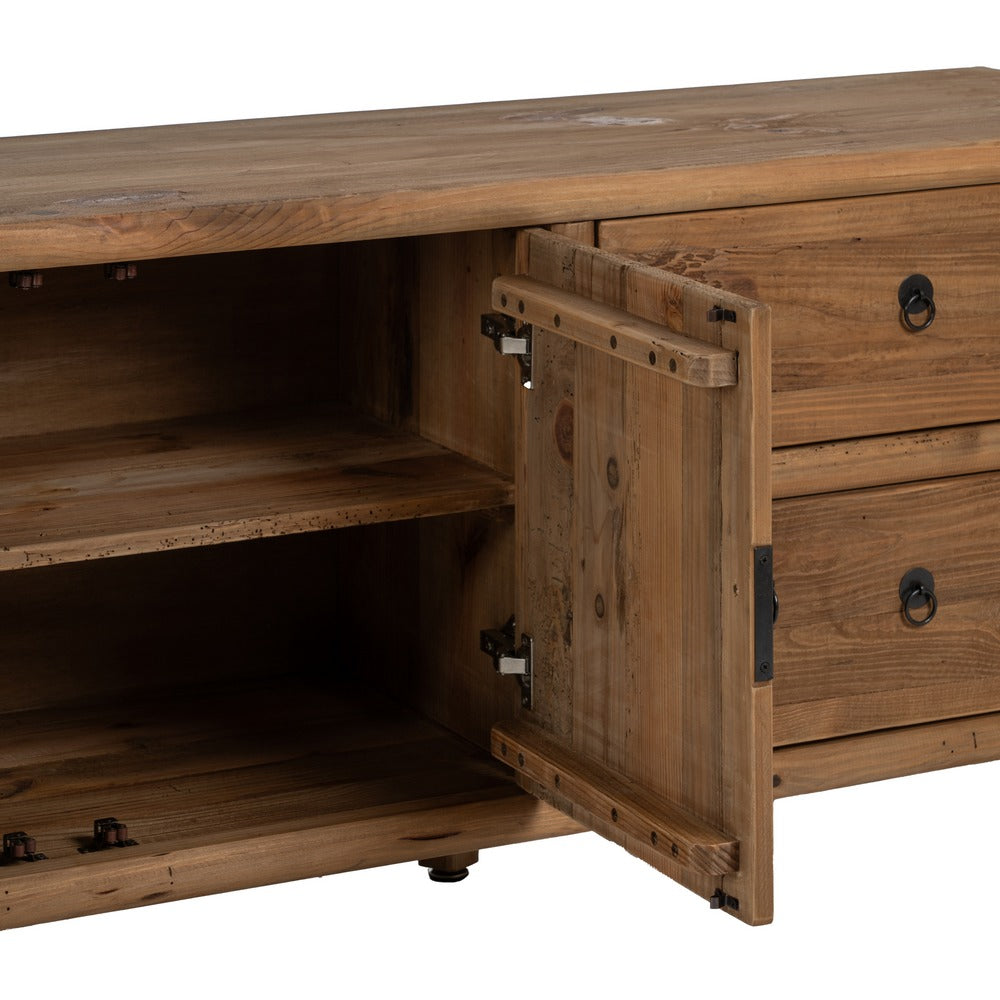 Aparador de madera de pino reciclada natural