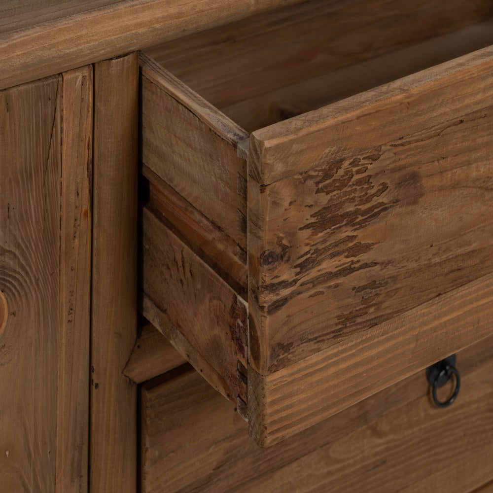 Aparador de madera de pino reciclada natural