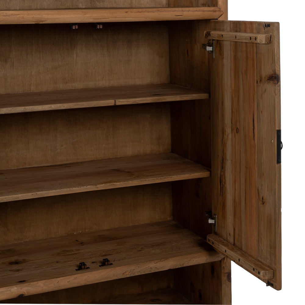 Armario de madera de pino reciclada natural