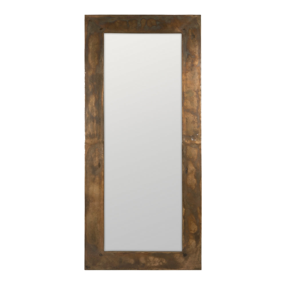 Espejo de pared grande en aluminio acabado oro viejo