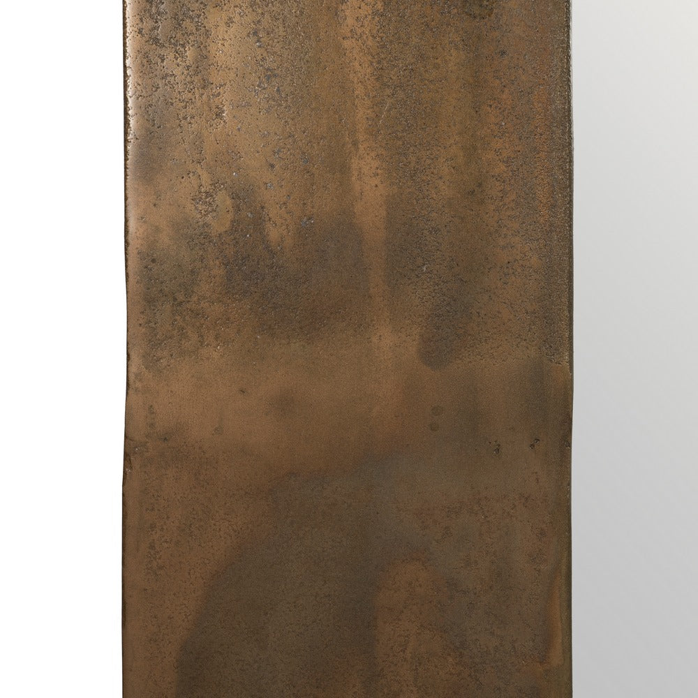 Espejo de pared grande en aluminio acabado oro viejo