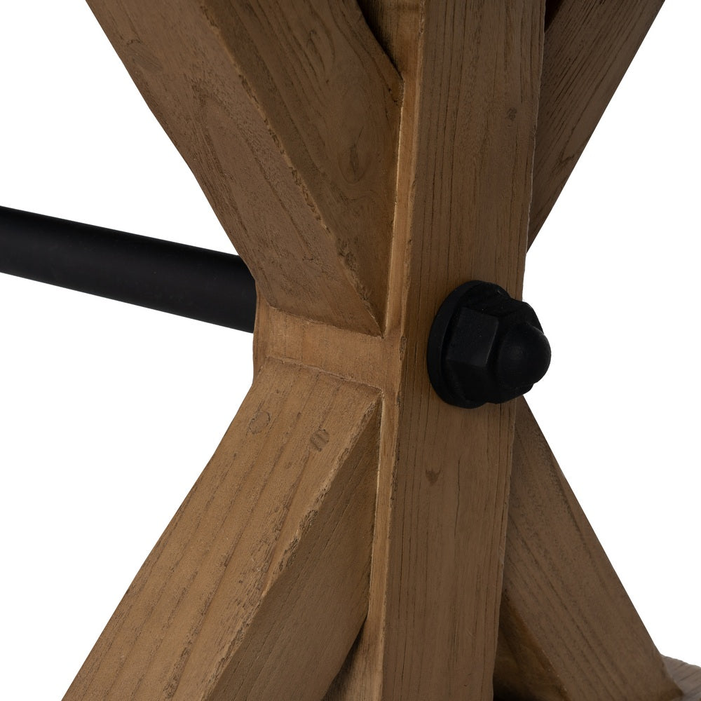 Mesa de comedor de roble recuperado