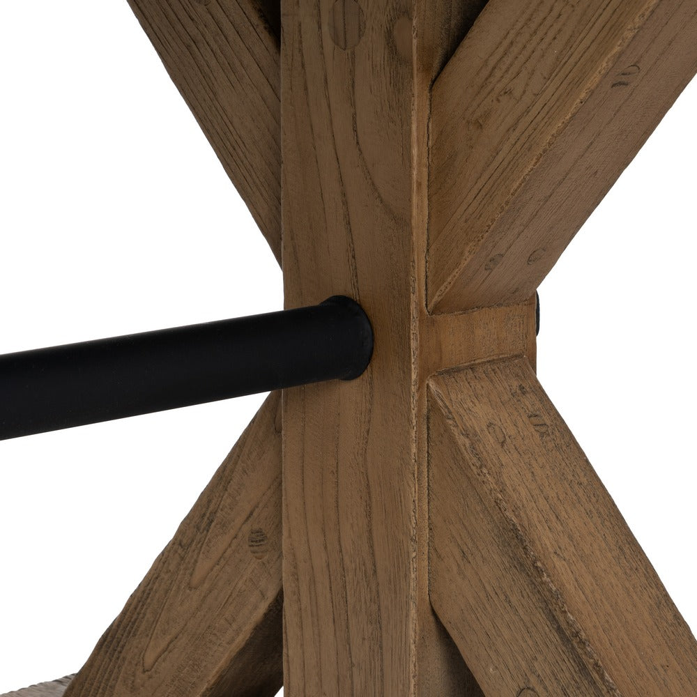 Mesa de comedor de roble recuperado