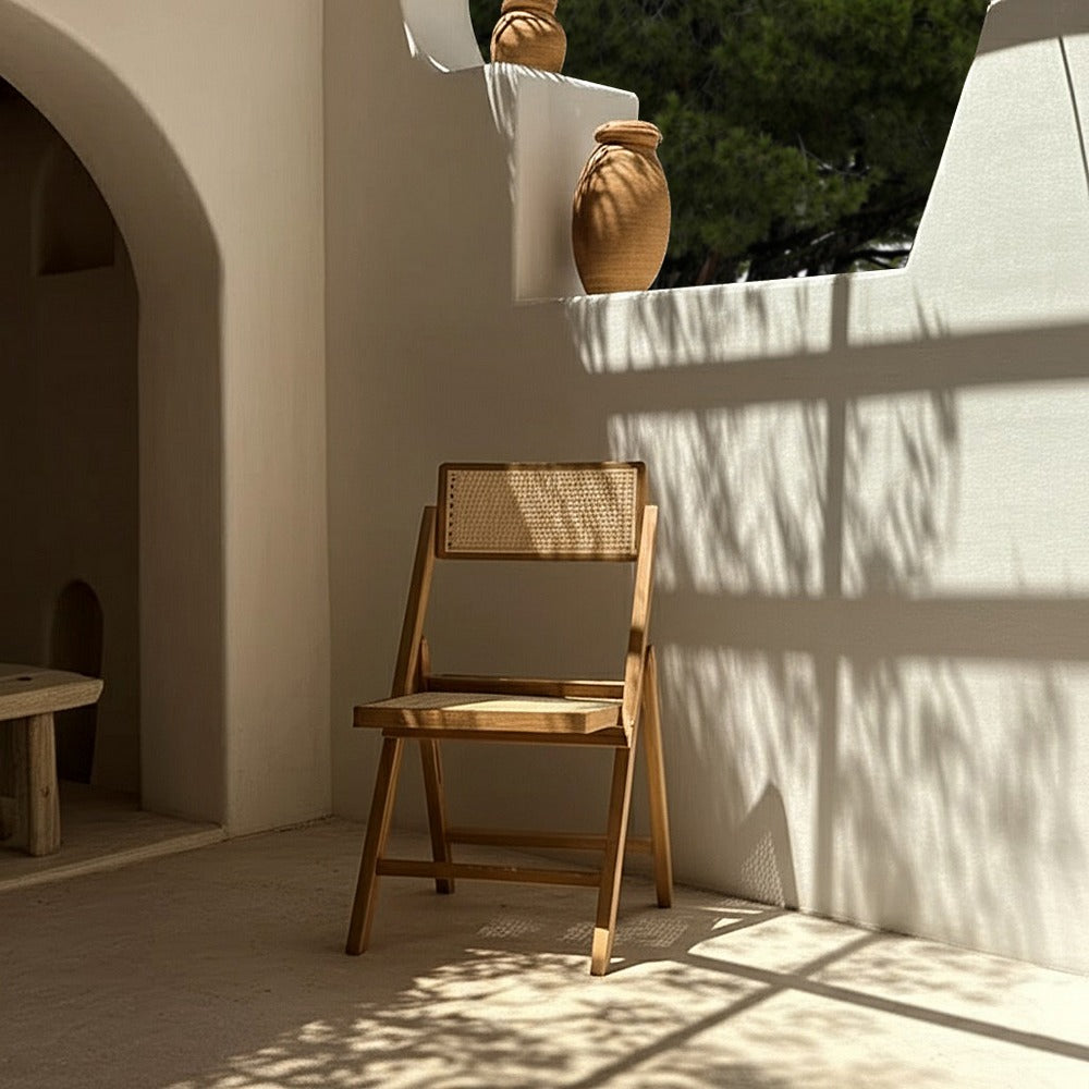SILLA PLEGABLE NATURAL MADERA
