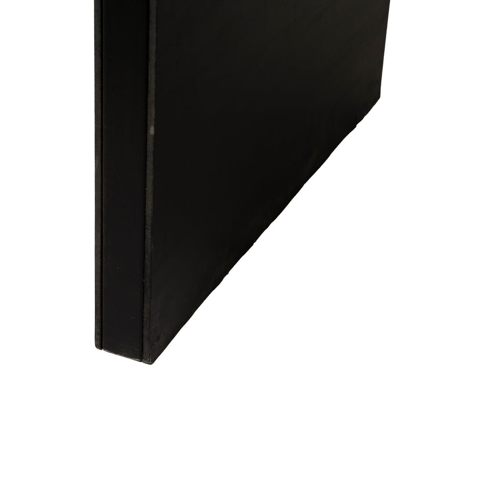 Mesa de comedor de madera de suar natural y patas de hierro