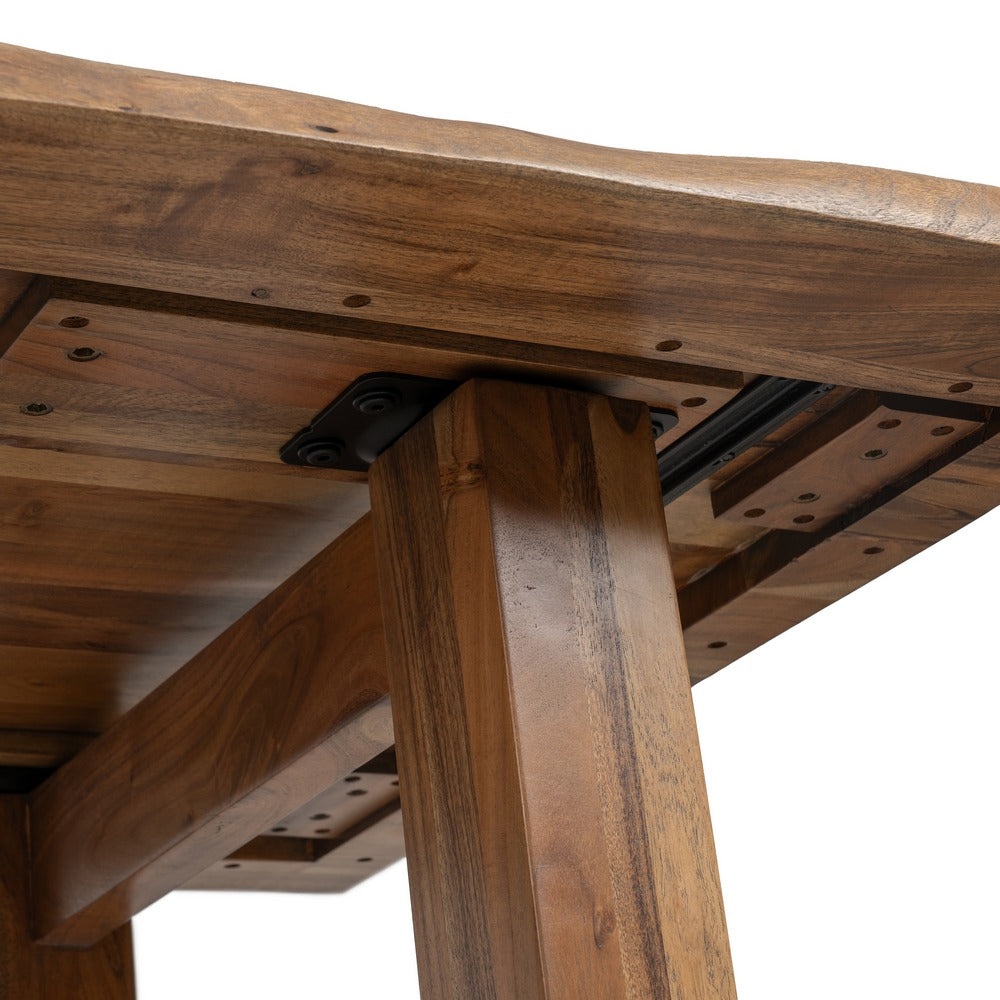 MESA COMEDOR MARRÓN MADERA DE ACACIA