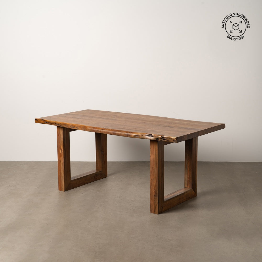MESA COMEDOR MARRÓN MADERA DE ACACIA