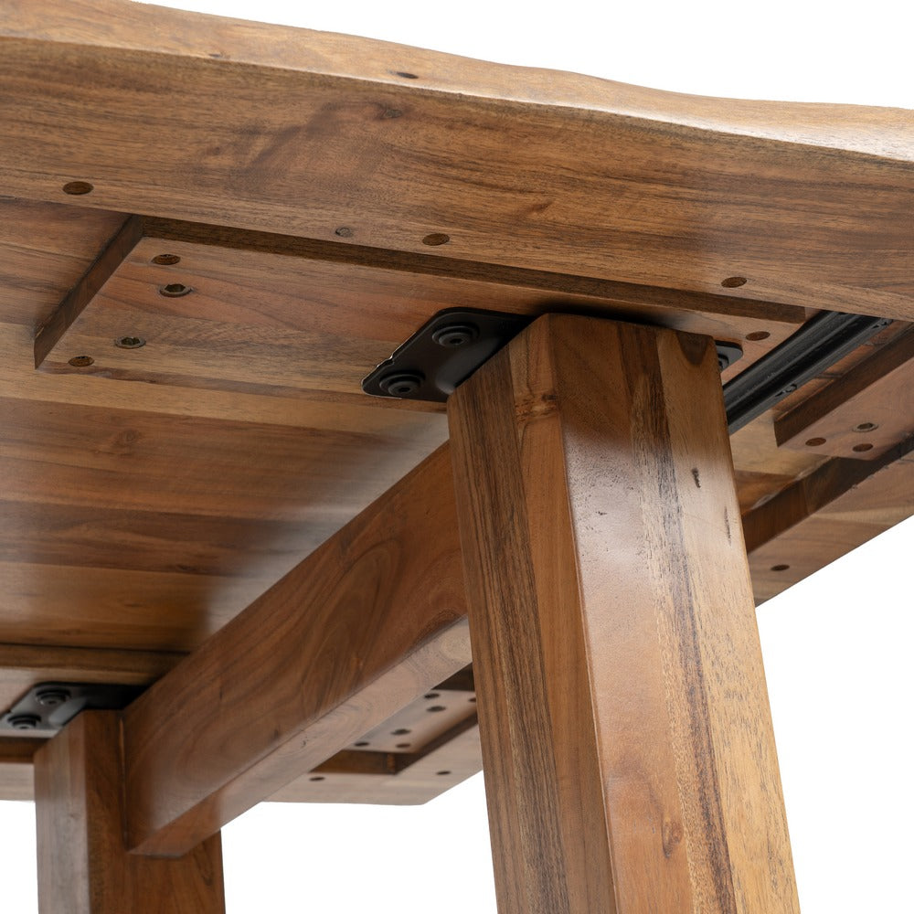 MESA COMEDOR MARRÓN MADERA DE ACACIA