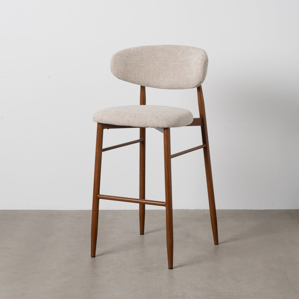 TABURETE 75CM BEIGE TEJIDO-METAL