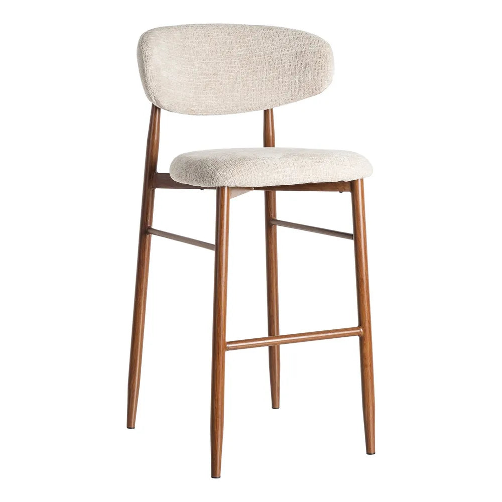 TABURETE 75CM BEIGE TEJIDO-METAL
