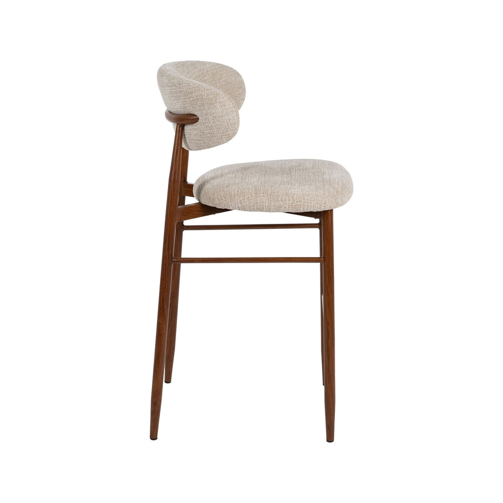 TABURETE 75CM BEIGE TEJIDO-METAL