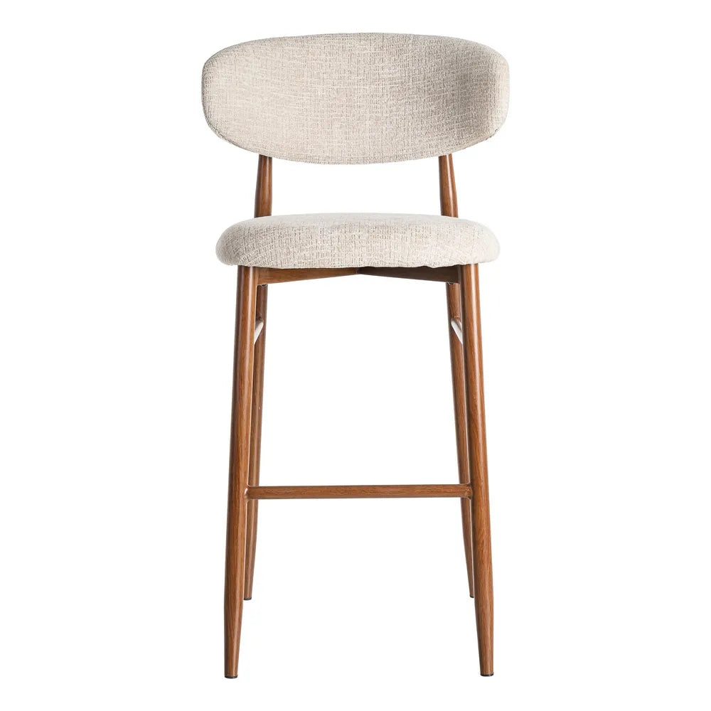 TABURETE 75CM BEIGE TEJIDO-METAL
