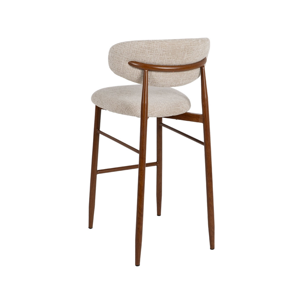TABURETE 75CM BEIGE TEJIDO-METAL