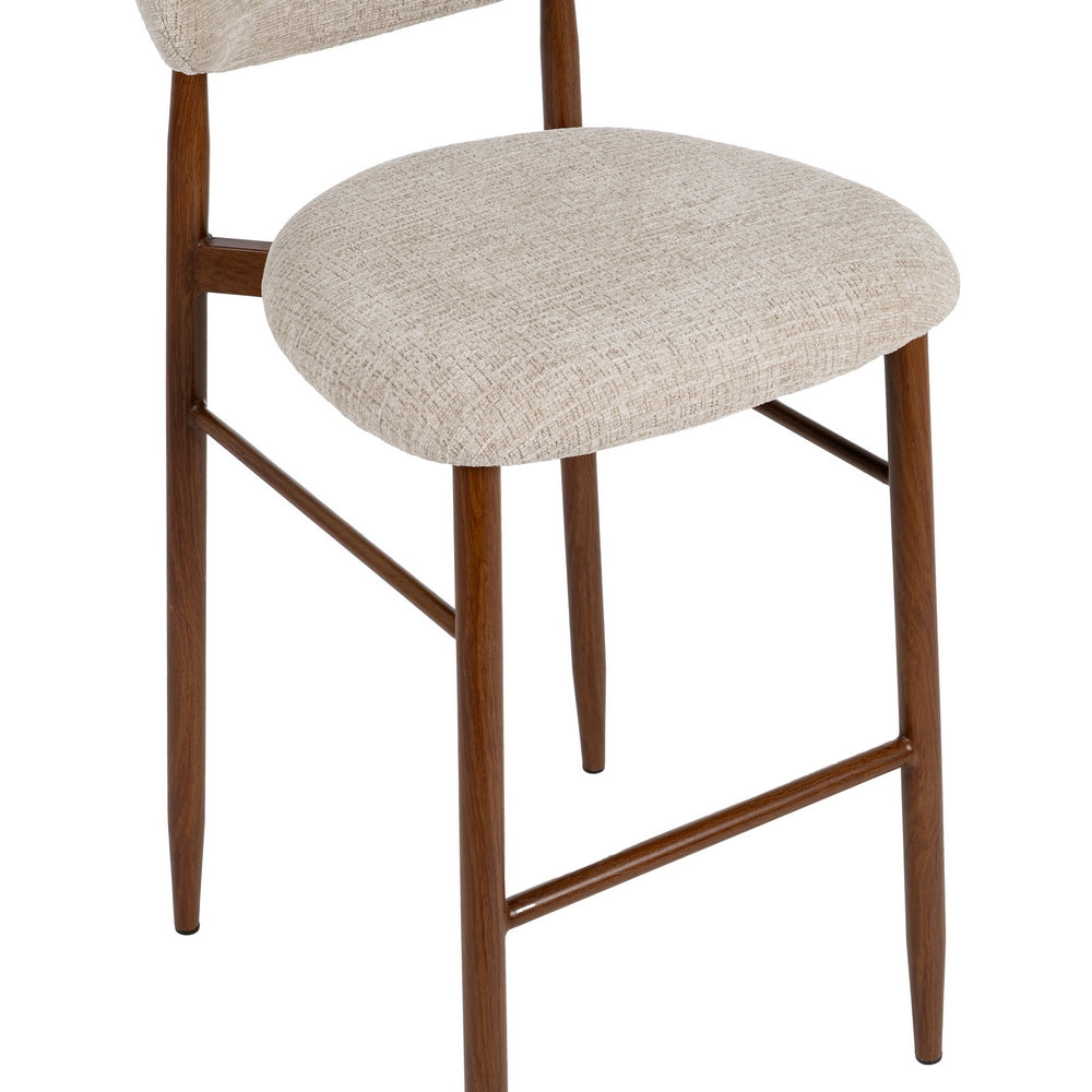 TABURETE 75CM BEIGE TEJIDO-METAL