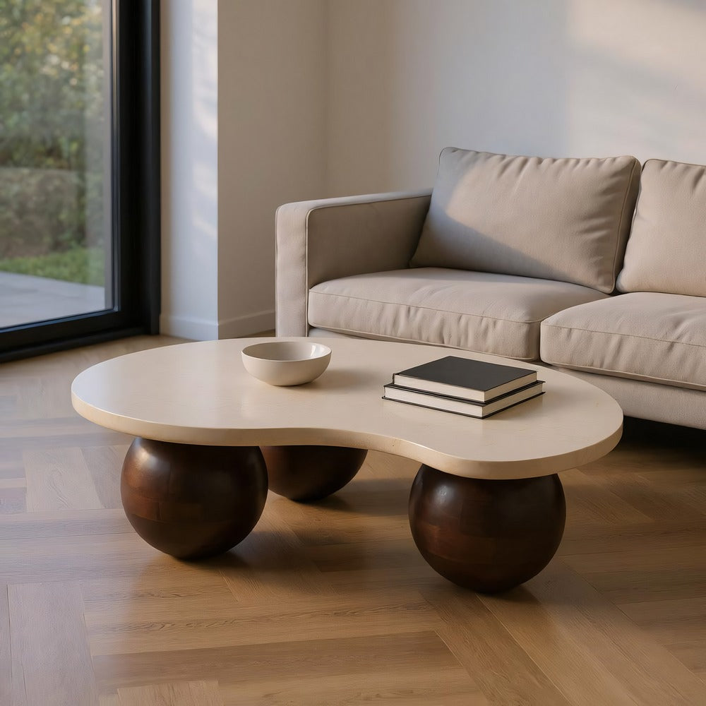 MESA CENTRO MÁRMOL/MADERA SALÓN