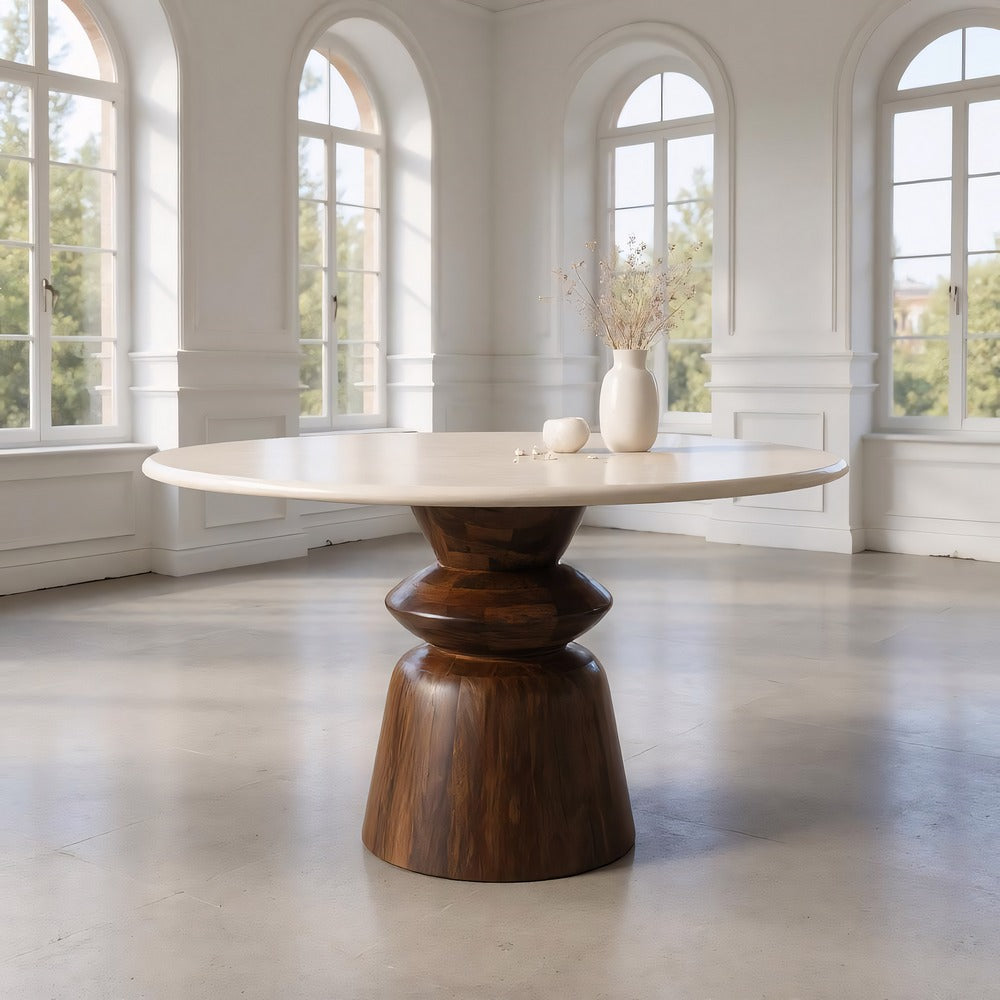 MESA COMEDOR MÁRMOL/MADERA SALÓN.