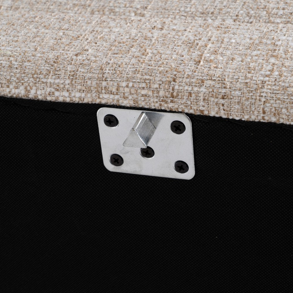 Sofá chaise longue beige en tejido y madera – 240 cm