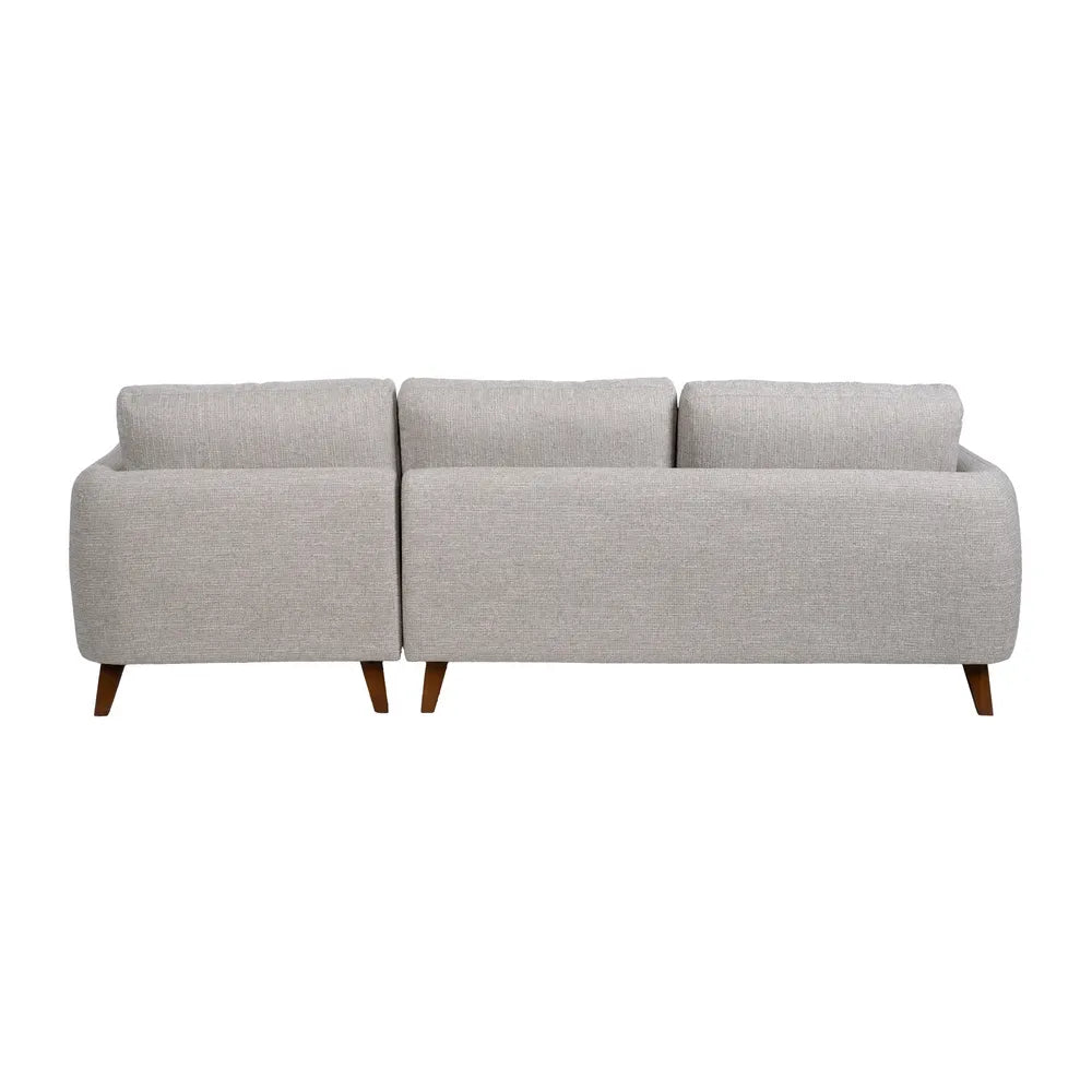 SOFÁ CHAISE LONGUE GRIS TEJIDO-MADERA