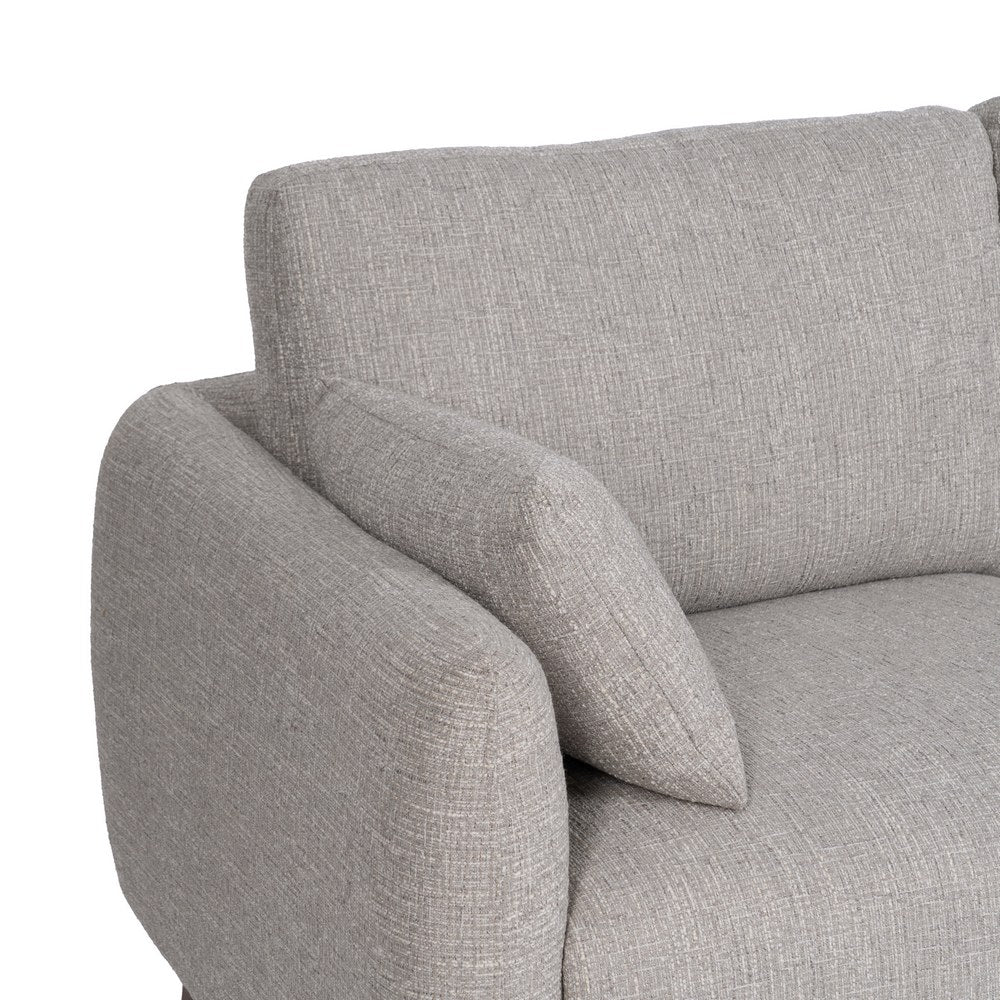 SOFÁ CHAISE LONGUE GRIS TEJIDO-MADERA