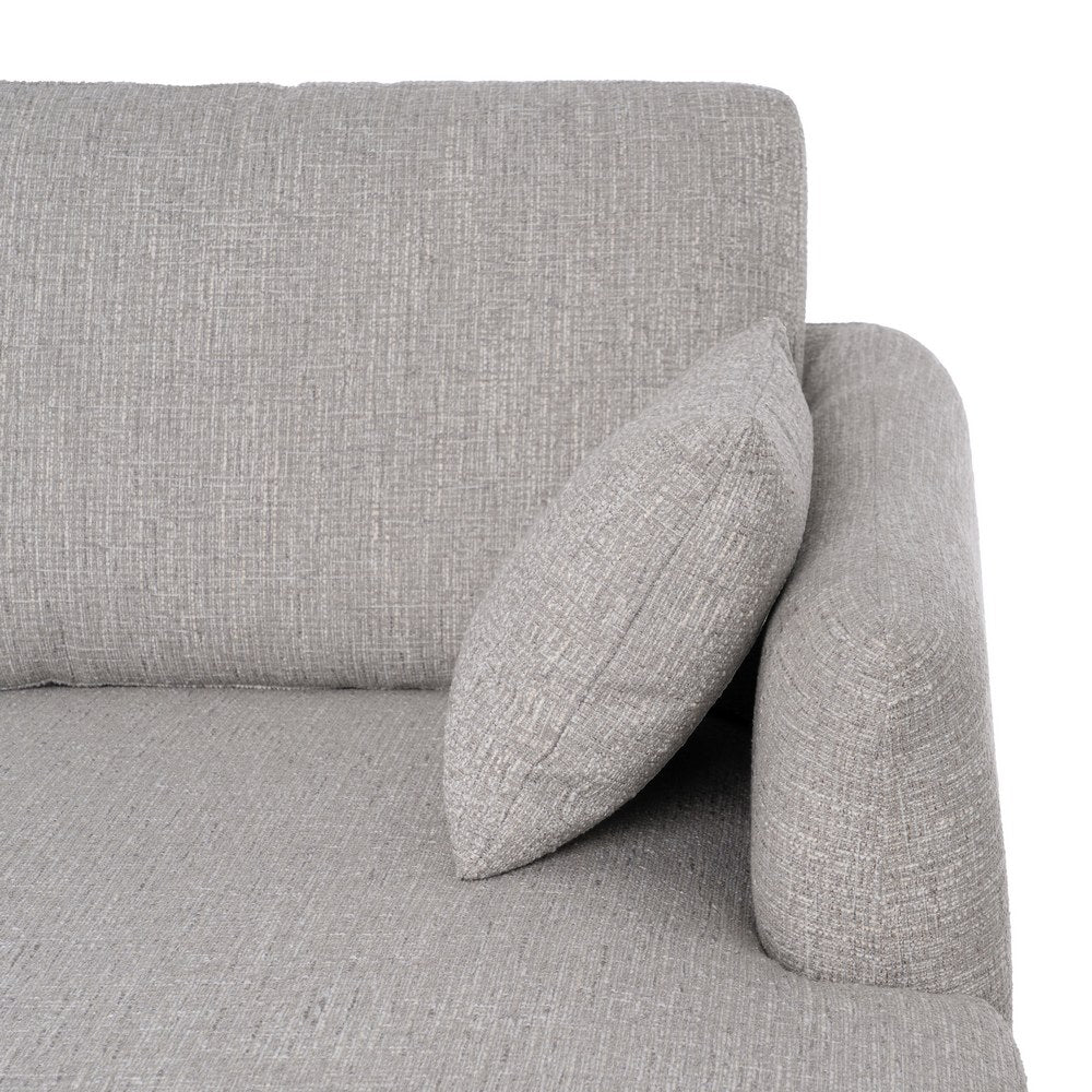 SOFÁ CHAISE LONGUE GRIS TEJIDO-MADERA