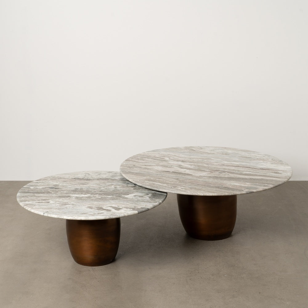 Mesa de Centro Doble de Mármol
