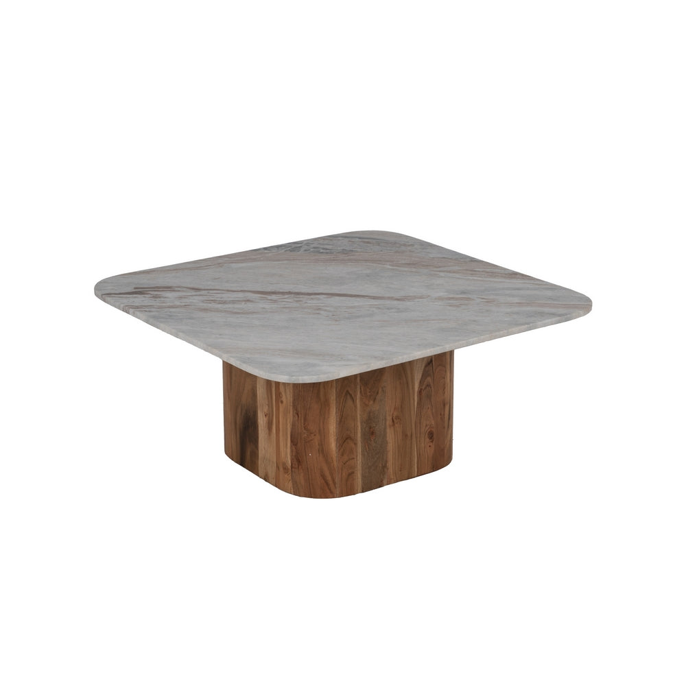 S/2 MESA CENTRO MADERA-MÁRMOL SALÓN